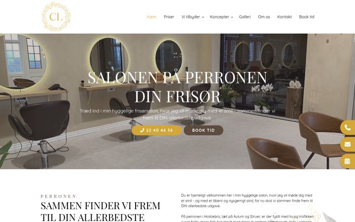 Snimka zaslona za salonperronen.dk
