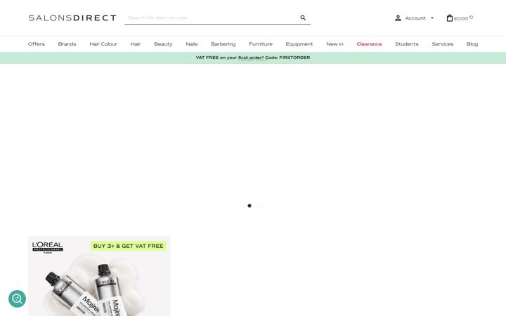 Screenshot of salonsdirect.com