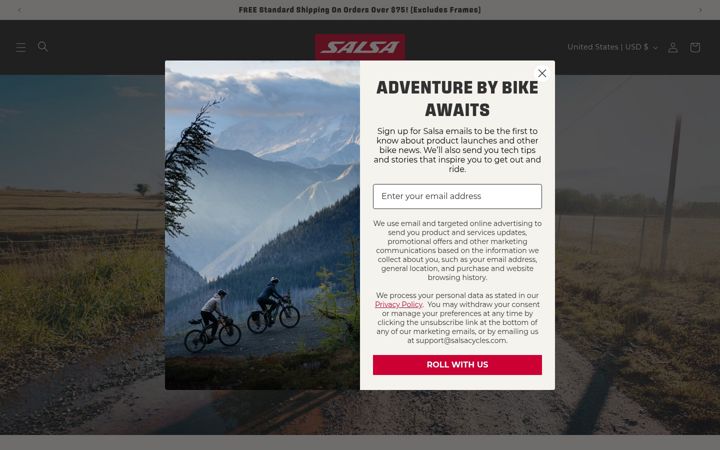 Screenshot of salsacycles.com