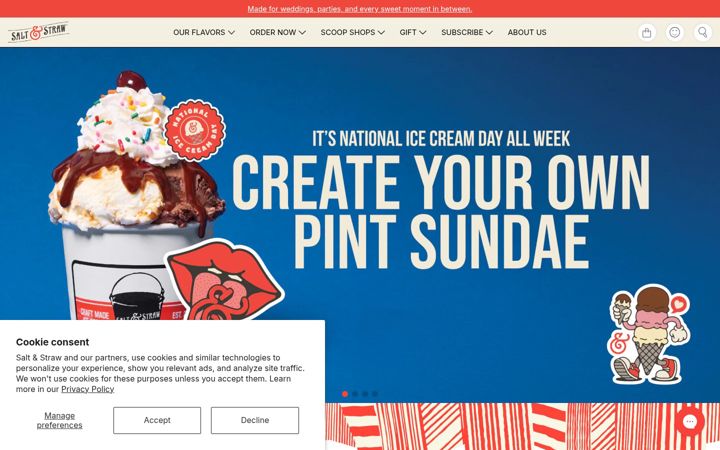Screenshot of saltandstraw.com