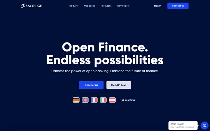 Screenshot of saltedge.com