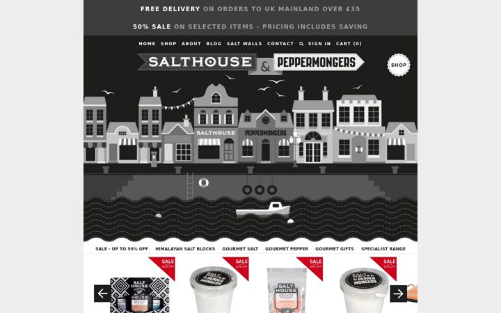 Snímek obrazovky salthouseandpeppermongers.com