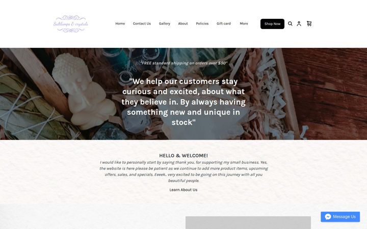 Screenshot of saltlampsandcrystals.com.au
