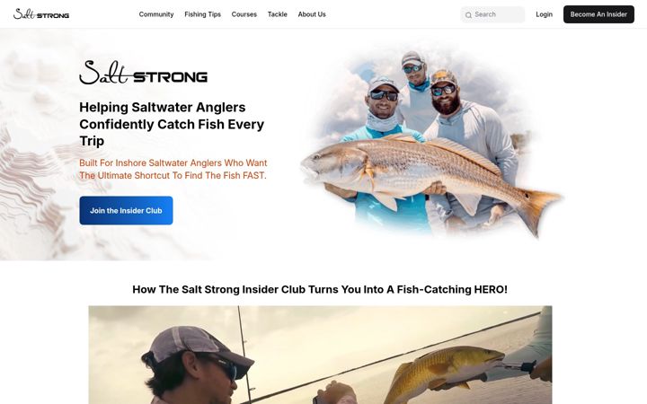 Screenshot of saltstrong.com