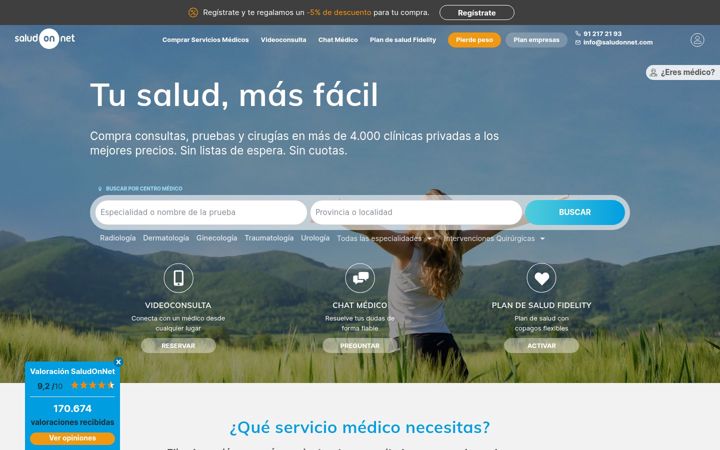 Screenshot of saludonnet.com