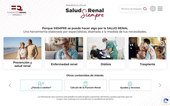 Screenshot of saludrenalsiempre.org