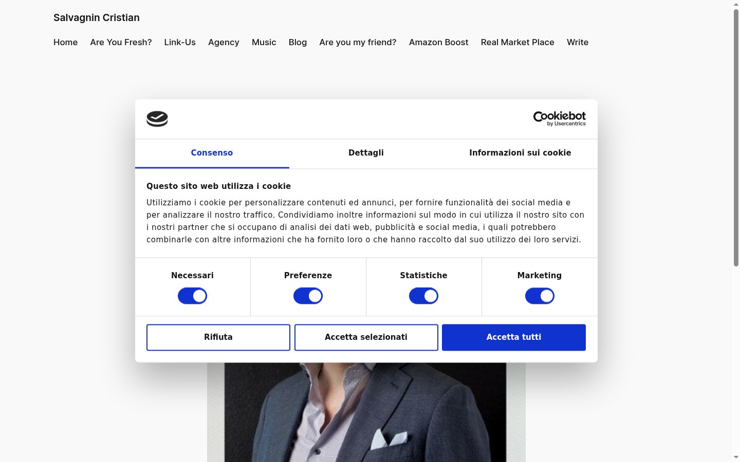Kuvakaappaus suostumusbannerista, joka näytettiin ennen mitään vuorovaikutusta