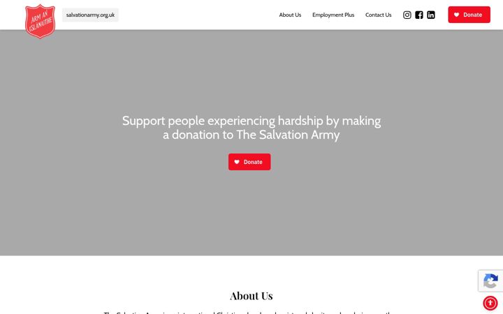 Screenshot of salvationarmy.ie