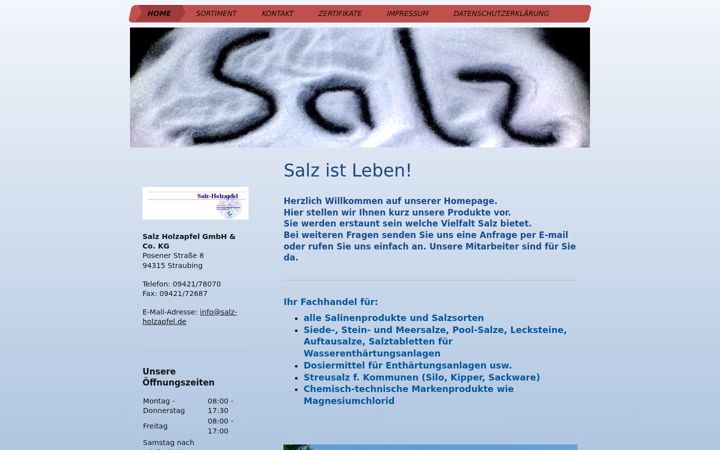 Screenshot von salz-holzapfel.de