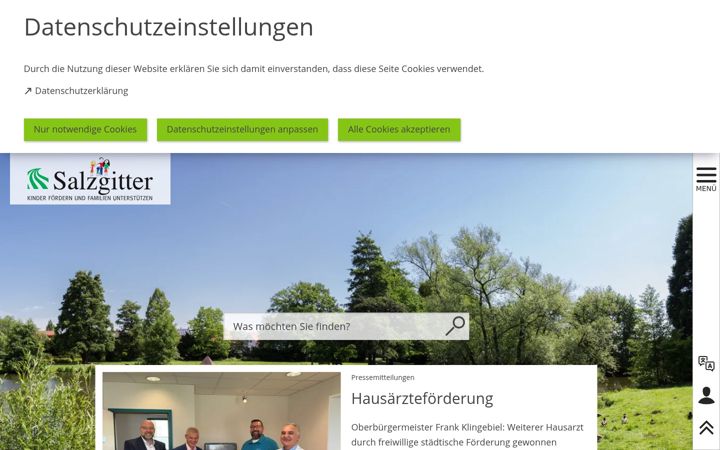 Screenshot of salzgitter.de