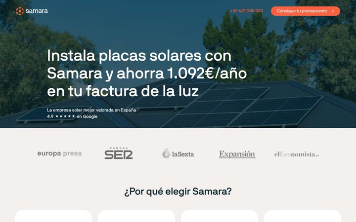 Screenshot of samara.energy