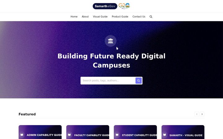 Screenshot of samarth.edu.in