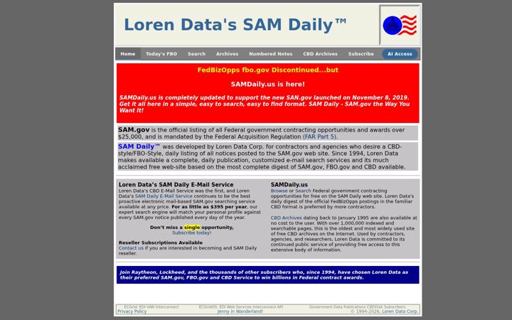 Screenshot of samdaily.us