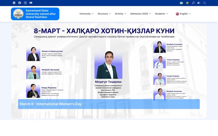 Screenshot of samdu.uz