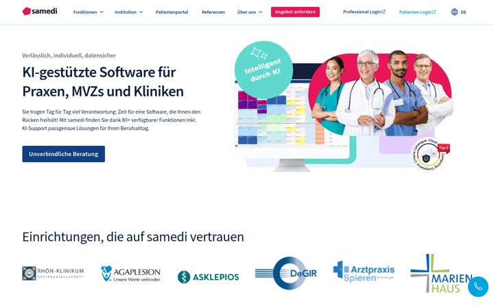 Screenshot of samedi.de