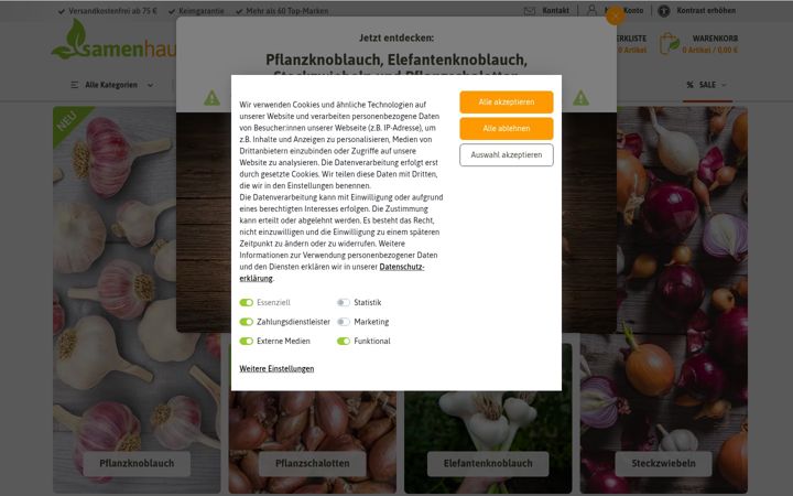 Screenshot of samenhaus.de