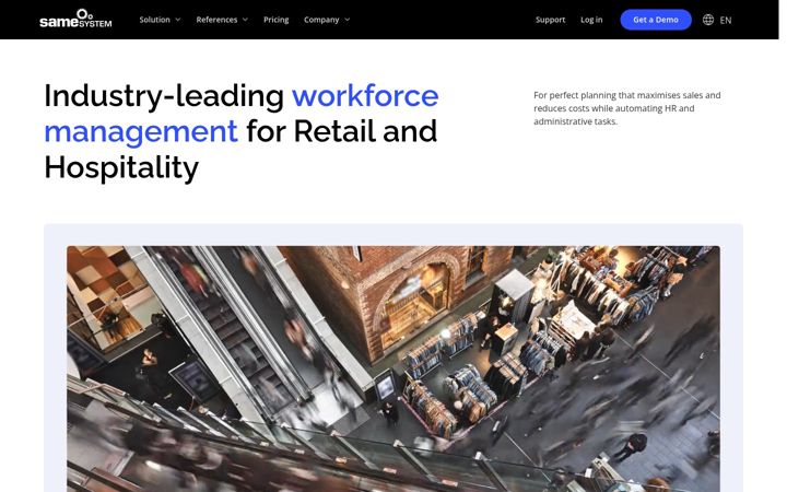 Screenshot of samesystem.com