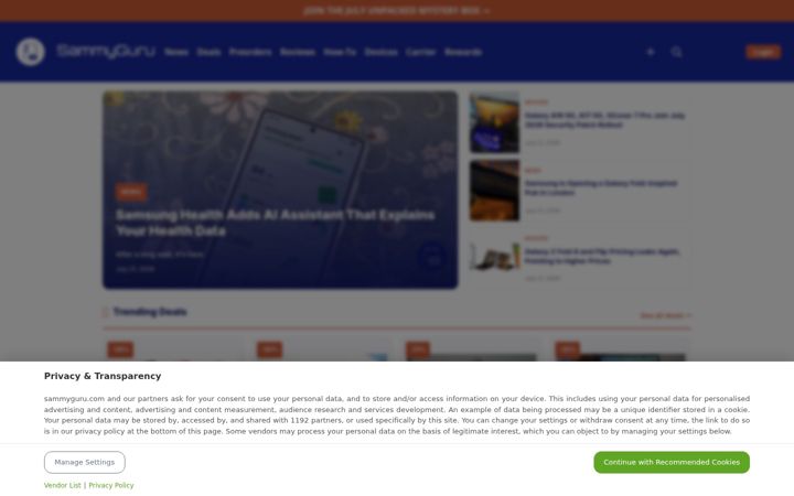 Captura de pantalla de sammyguru.com