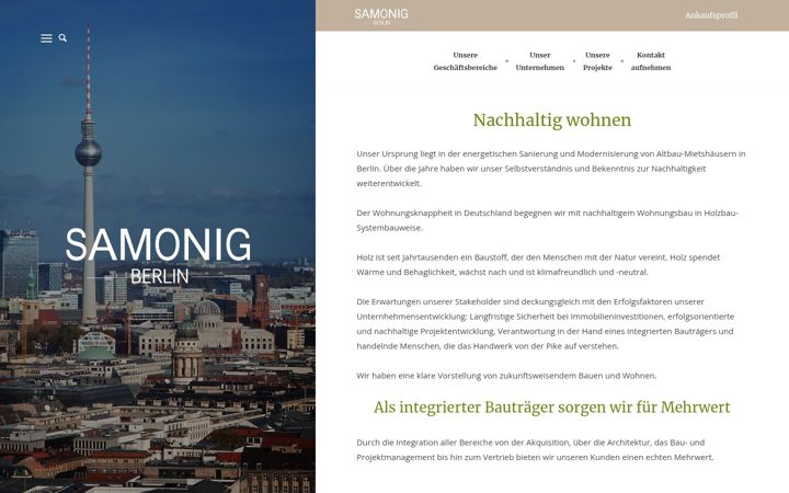 Screenshot of samonig.berlin
