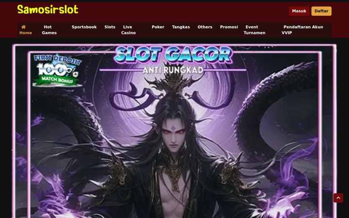 Posnetek zaslona samosirslots.com