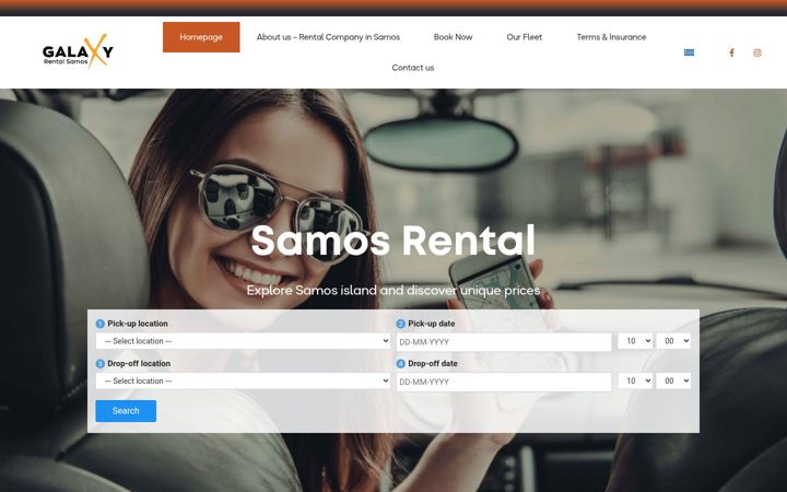 Screenshot of samosrental.com