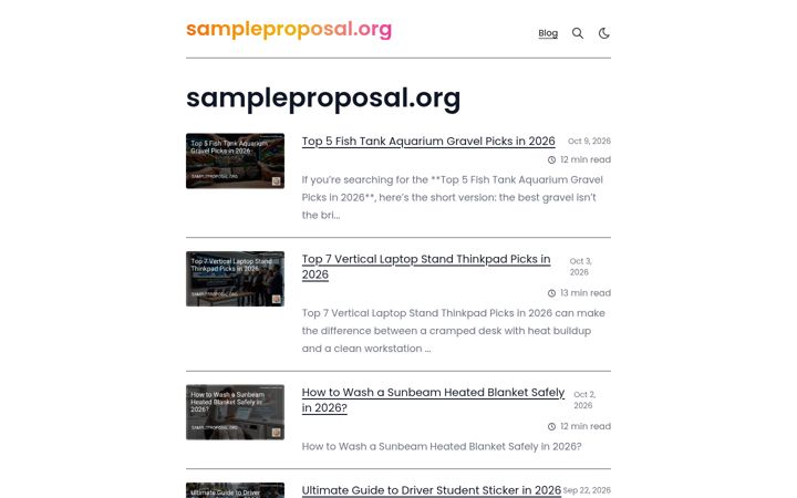 Screenshot of sampleproposal.org