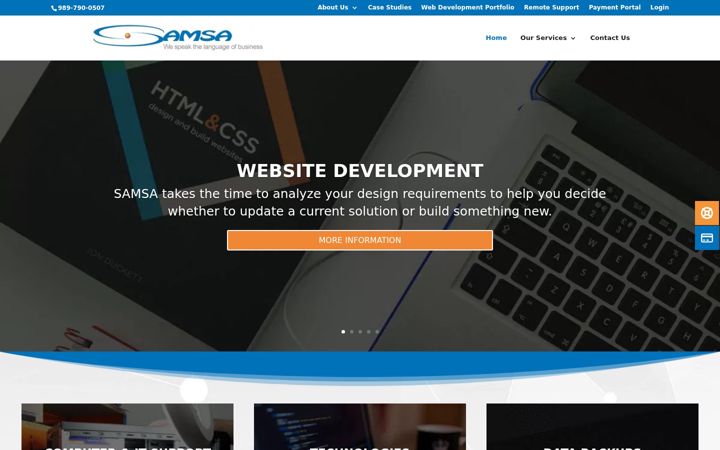 Screenshot of samsa.com