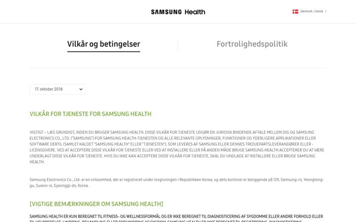 Captura de pantalla de samsunghealth.com