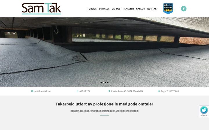 Screenshot stránky samtak.no