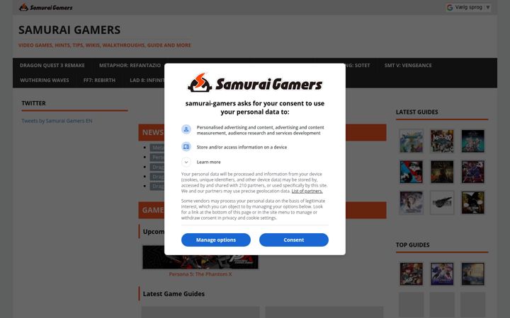 Screenshot of samurai-gamers.com