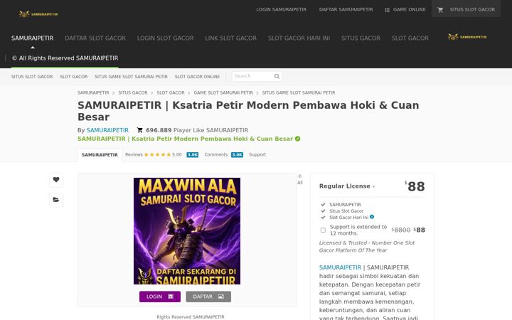 Skjermbilde av samuraipetir.com