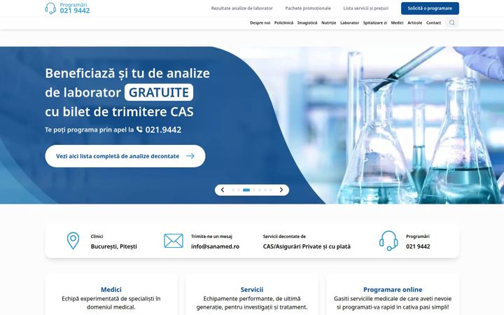 Posnetek zaslona sanamed.ro