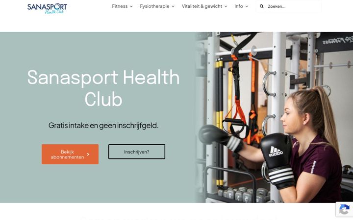 Captură de ecran a sanasport-fitness-nijmegen.nl