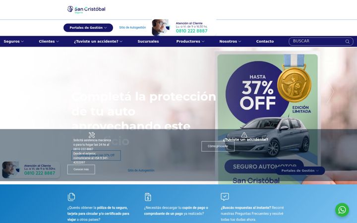 Screenshot of sancristobal.com.ar