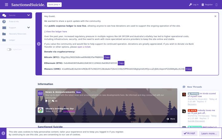 Screenshot of sanctioned-suicide.net