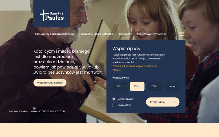 Képernyőkép: sanctuspaulus.pl