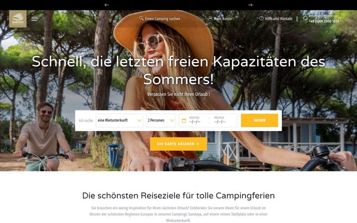 Screenshot of sandaya.de