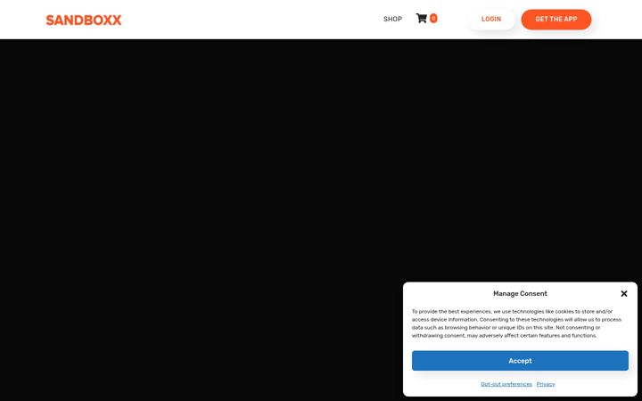 Screenshot of sandboxx.us