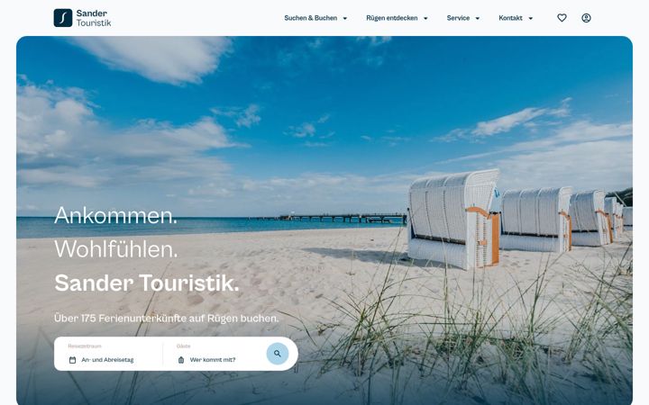 Posnetek zaslona sander-touristik.de