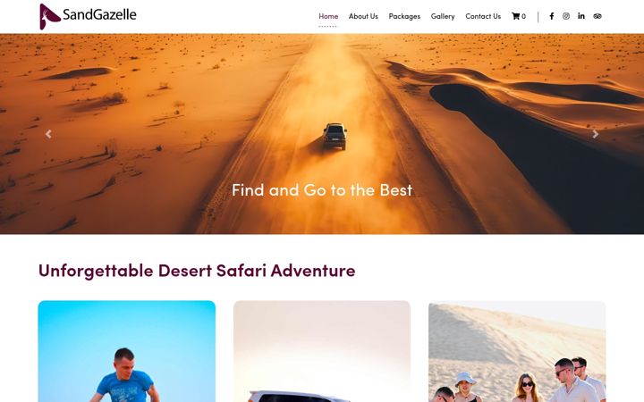Screenshot of sandgazelles.com