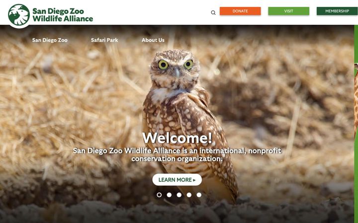 Screenshot of sandiegozoowildlifealliance.org