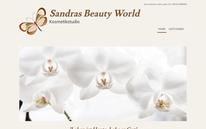 Snímek obrazovky sandras-beauty-world.de