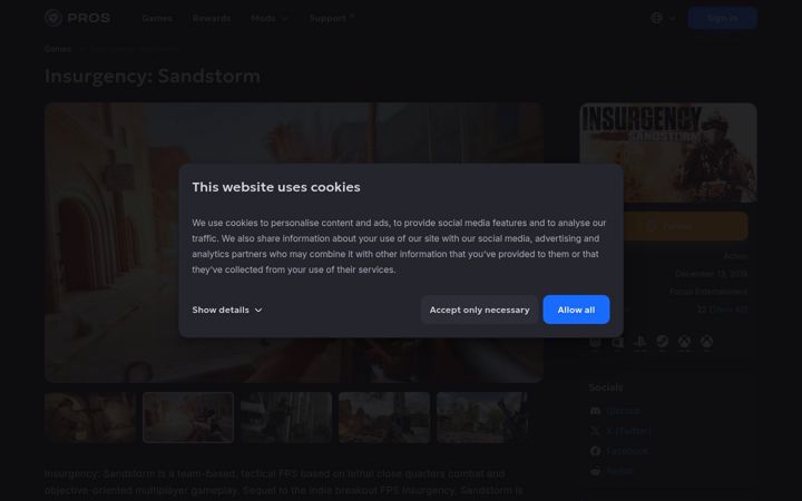 Screenshot of sandstorm.game