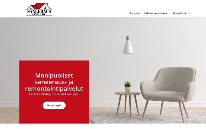 Screenshot of saneeraussanela.fi