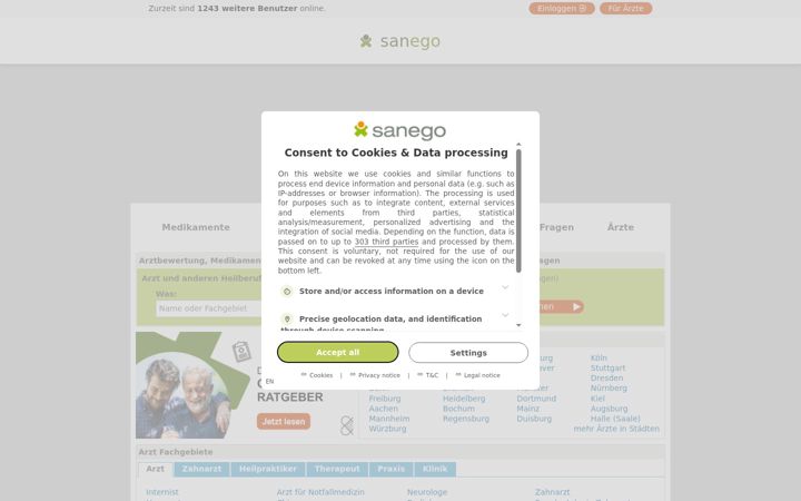 Screenshot of sanego.de