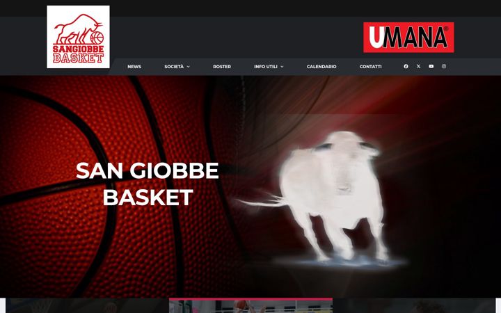 Screenshot di sangiobbebasket.it
