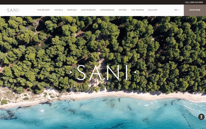 Screenshot of sani-resort.com