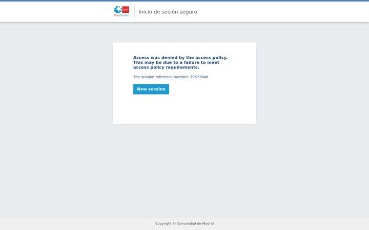Screenshot of sanidadmadrid.org