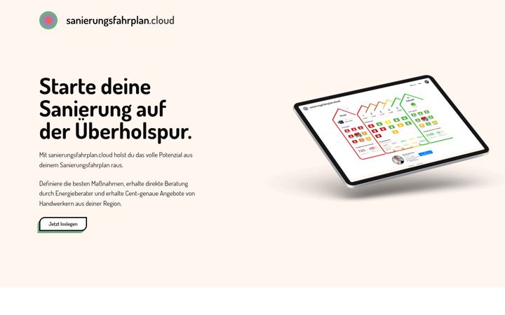 Zrzut ekranu sanierungsfahrplan.cloud