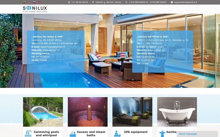 Screenshot of sanilux.net